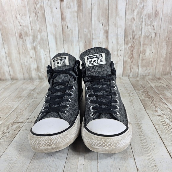 Converse Chuck Taylor All Star Mid Top Sneakers Charcoal Knit Mens Size 8 - Picture 4 of 8